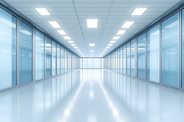Obraz premium Modern Office Corridor Perspective