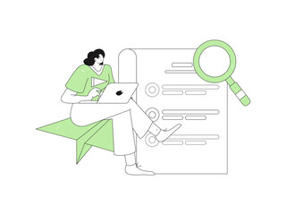 Communicate with consultants flat vector character concept operation hand drawn illustration
