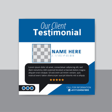 Modern Client Testimonial Template for Social Media

