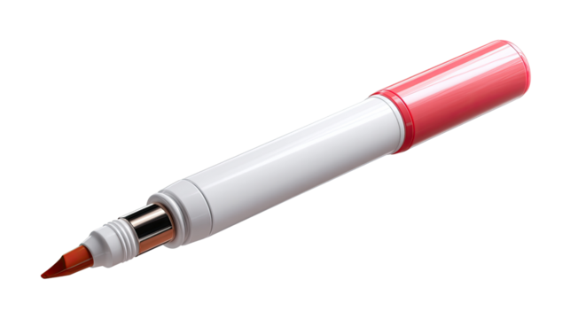 Vivid Marker Isolated: A close-up shot of a vibrant marker on a clean, uncluttered background. The marker's design features a unique color. The shot accentuates the tool's aesthetic appeal.