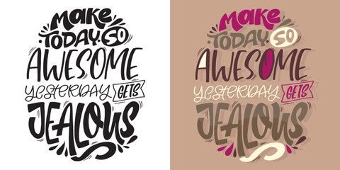 Cute hand drawn doodle lettering quote. Lettering for t-shirt design, mug print, bag print, clothes fashion. 100% hand drawn vector image.
