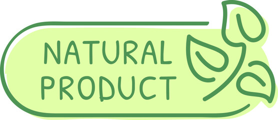 Green label design highlighting natural products with a minimalist style and leaf motifs. Ideal for eco conscious branding and organic product packaging, promoting sustainability