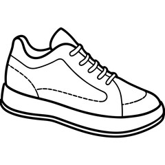 Minimal Sneakers Vector on White
