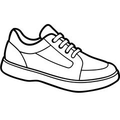 Minimal Sneakers Vector on White