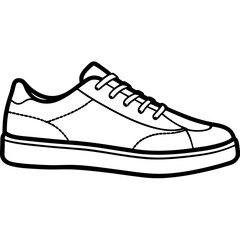 Minimal Sneakers Vector on White