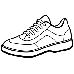 Minimal Sneakers Vector on White