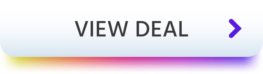 View deal button with purple arrow pointing right indicating special offer or promotion with colorful gradient background from yellow to purple, perfect for online shopping and e commerce websites