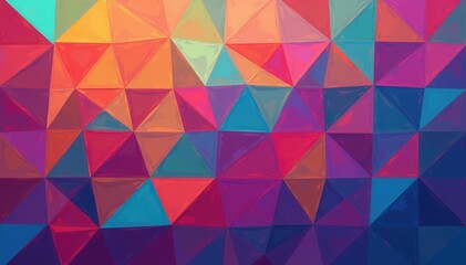 Obraz premium Repeating triangles forming a colorful mosaic, colorful, print