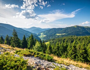 Obraz premium Immersive and Seamless natural background with amazing scenery