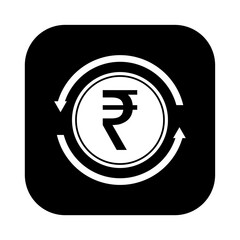 rupee currency symbol isolated on transparent background
