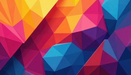 Fototapeta premium Abstract geometric shapes repeat in vibrant color , circles, triangles, graphic