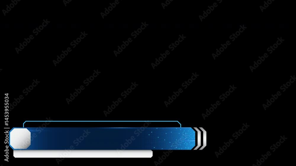Wall mural futuristic design lower third banner animation. broadcast news lower third banner template design. v