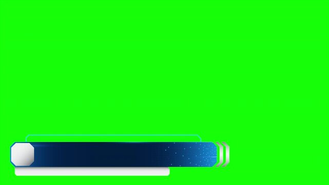 Futuristic design lower third banner animation. Broadcast news lower third banner template design. Video headline title. 4K animation