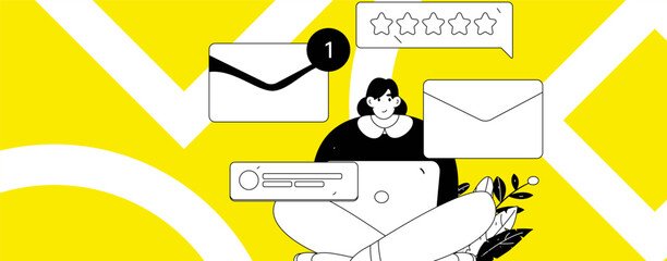 Communicate with consultants flat vector character concept operation hand drawn illustration
