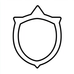 Obraz premium Antivirus Software Shield Icon Outline in Minimalist Style 