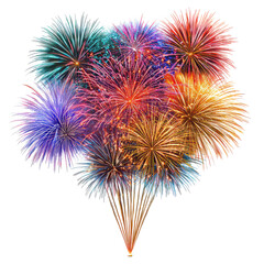 Colorful fireworks burst isolated on white png celebration sparkle png colorful festive burst png party fireworks png transparent background image