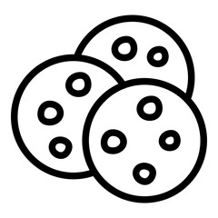 Cookies icon. Vector line icon