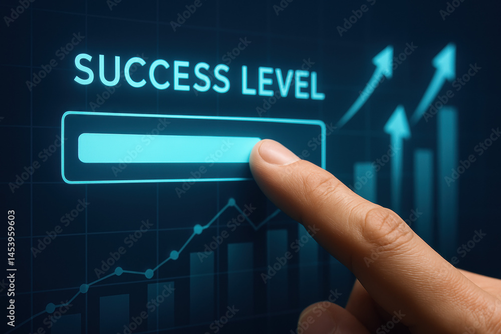 Poster a business strategy focused on decision-making drives growth and efficiency as progress is tracked t
