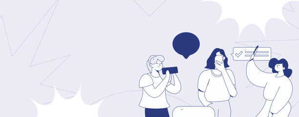 Communicate with consultants flat vector character concept operation hand drawn illustration
