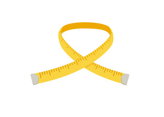 Tape Measure Weight Loss Flat Design Icon stock illustration