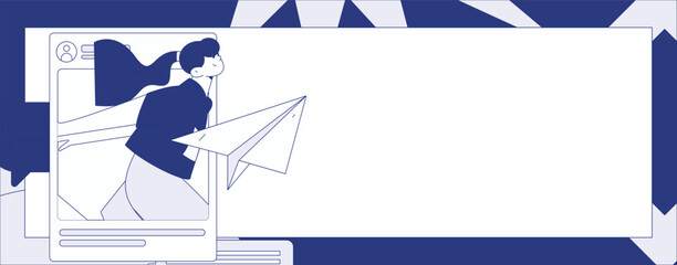 Communicate with consultants flat vector character concept operation hand drawn illustration
