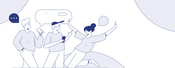 Communicate with consultants flat vector character concept operation hand drawn illustration
