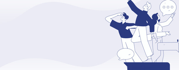 Communicate with consultants flat vector character concept operation hand drawn illustration
