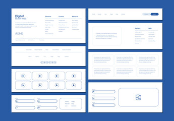 Footer Wireframe UX UI Design Template