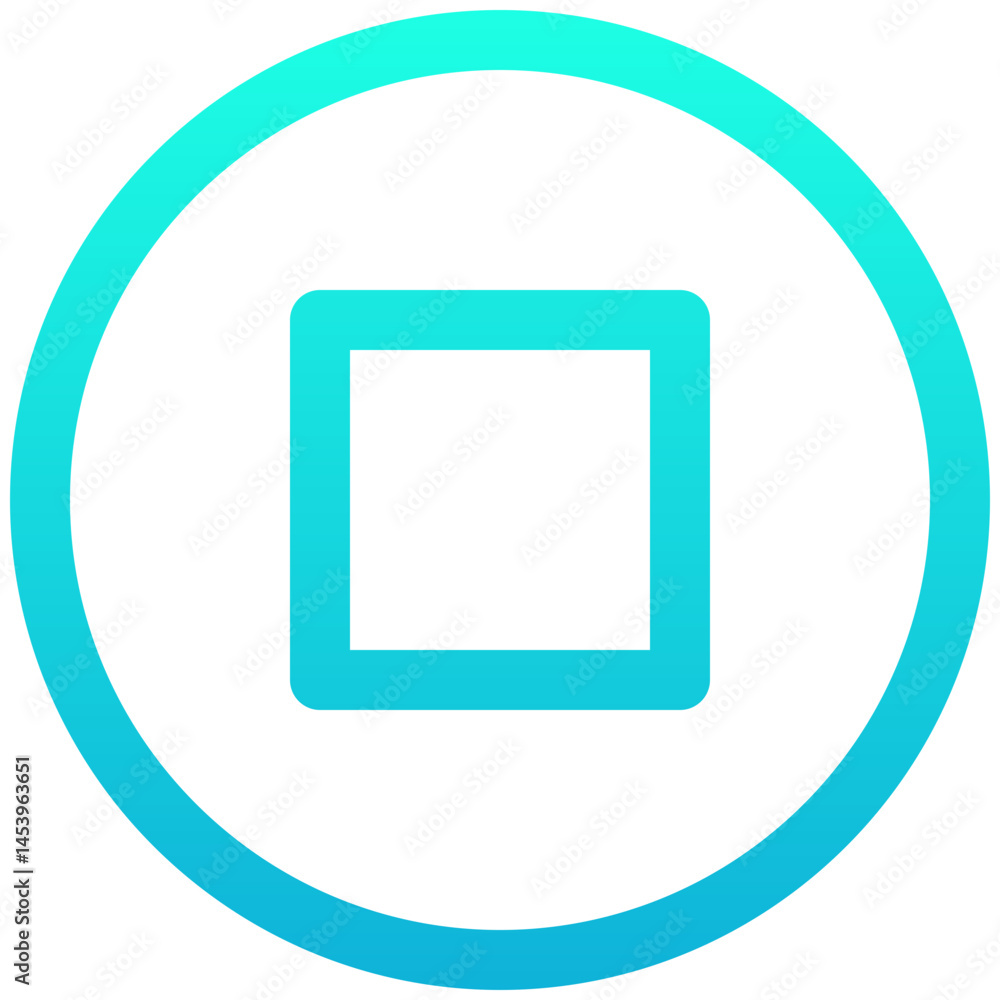 Poster resume button icon, video player vector icon. user interface, user experience, line gradient style i