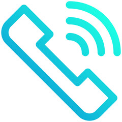 Phone icon vector. Call icon symbol. Telephone icon, User Interface, User Experience, Line Gradient Style Isolated Vector Icon.
