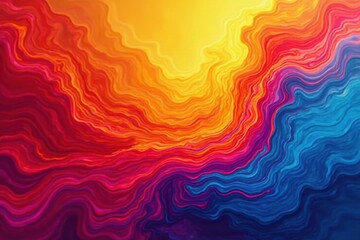 Fototapeta premium Abstract Vibrant Hues Flowing in Rhythmic Waves of Color, Creating a Dynamic and Evocative Visual Experience