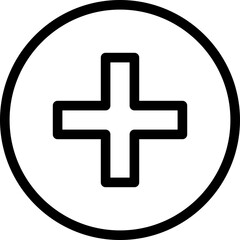 Obraz premium Add Button Vector Line Icon.