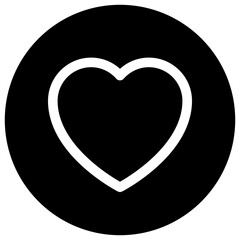 Heart Vector Silhouette Icon.