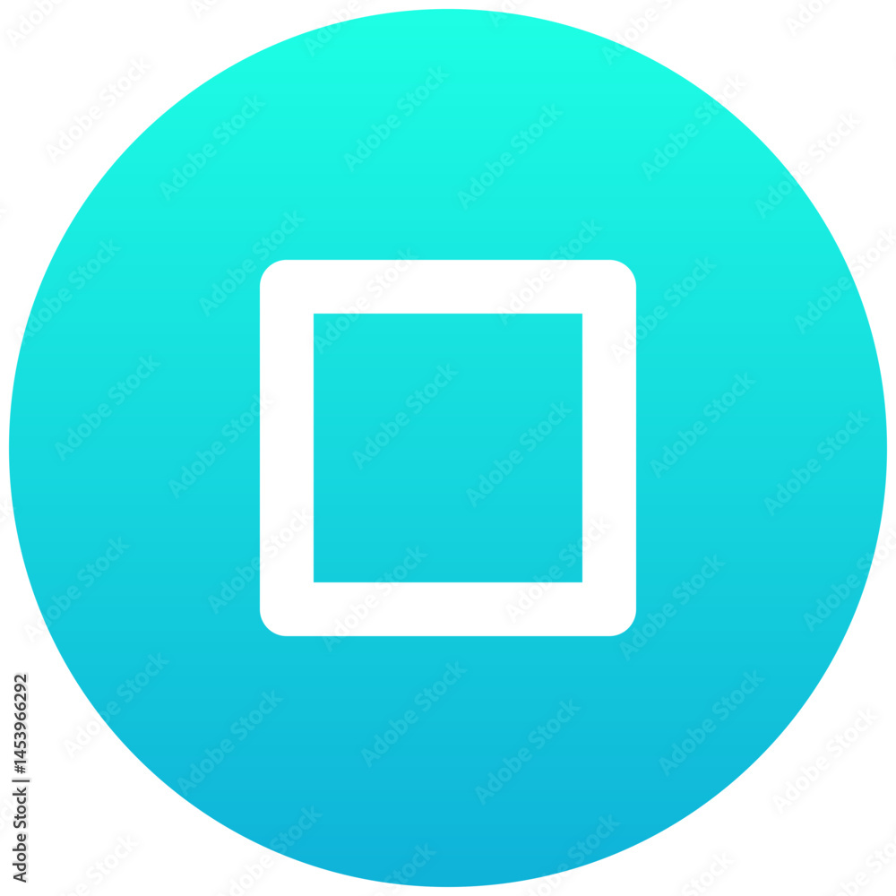 Poster resume button icon, video player vector icon. user interface, user experience, silhouette gradient s