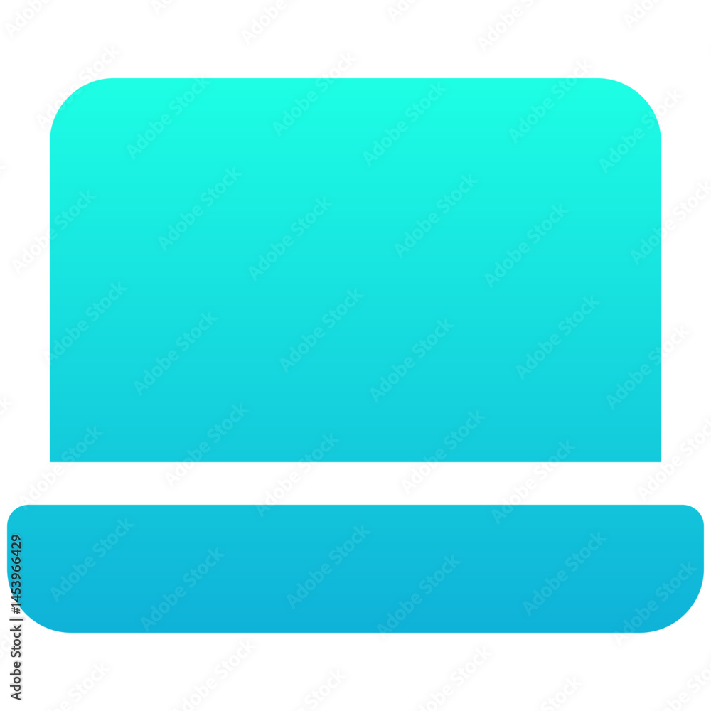 Poster laptop icon for mobile apps interface, simple laptop vector icon, computer, user interface, user exp