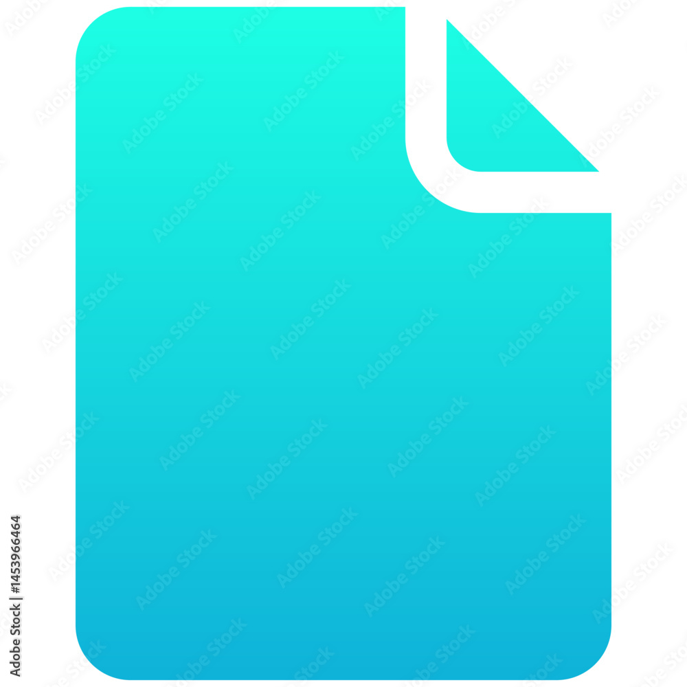 Poster file and document icon, silhouette gradient style isolated vector icon.