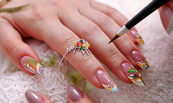 Floral Nail Art Design Tutorial