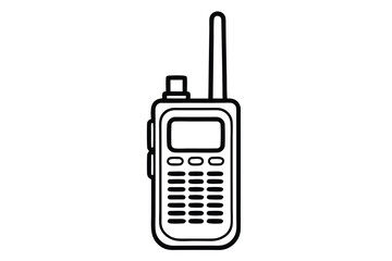 walkie talkie silhouette vector illustration