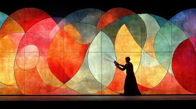 Dynamic abstract art performance