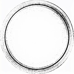 Distressed Circle Black Ink Texture Frame
