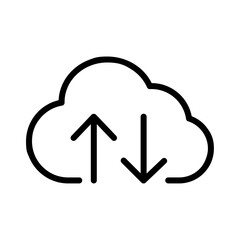 Cloud Upload and Download Arrow Icon
