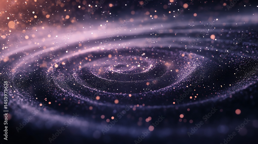 Aufkleber 3d render of swirling cosmic dust and light, creating a dynamic, abstract vortex effect.
