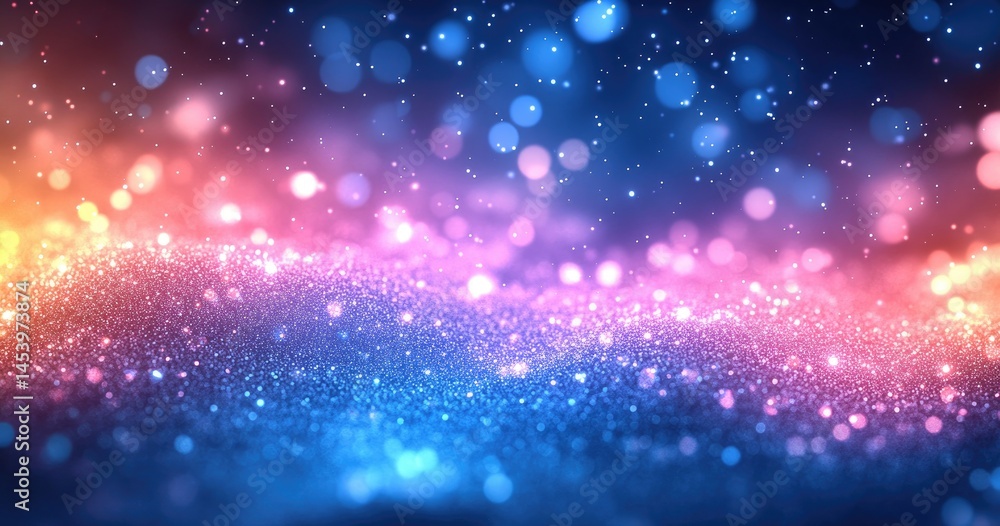 Aufkleber vibrant abstract digital display of shimmering particles.