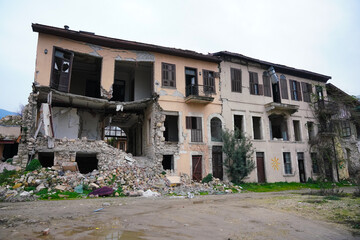 Damaged building in Antakya, Hatay after 6 February 2023 Earthquakes