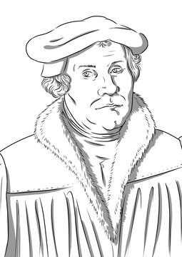 Martin Luther,  portrait of the seminal figure of the Protestant Reformation and of the Lutheranism
