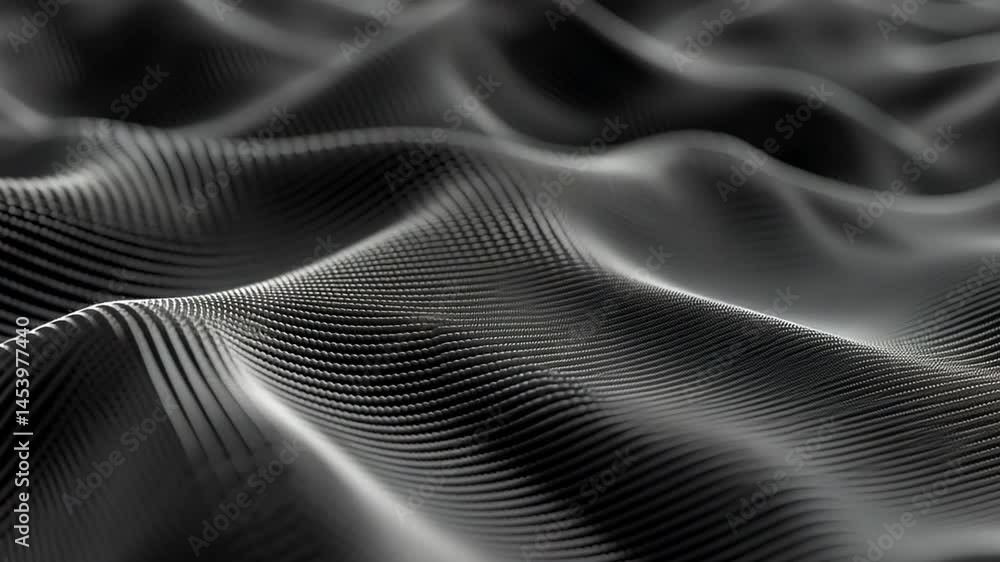 Poster textured black surface waves and patterns create depth and movement in modern, sleek design for eleg