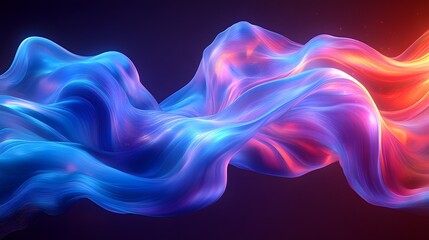 abstract background with flowing blue and pink colors