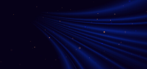 Elegant blue background with blue ray curved and lighting effect.