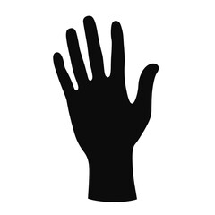 Obraz premium Minimalist black vector hand icon, for websites and presentations