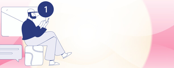 Communicate with consultants flat vector character concept operation hand drawn illustration
